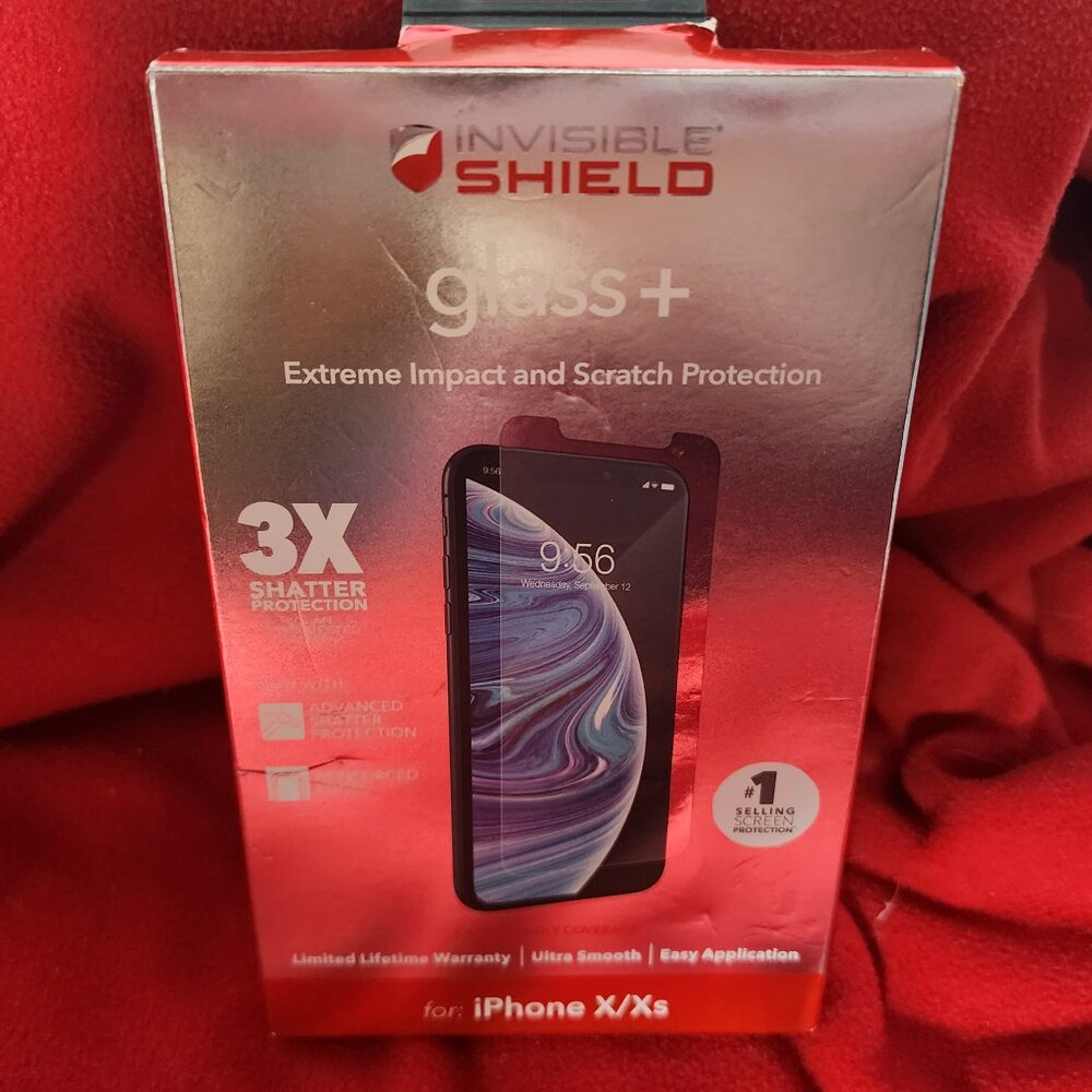 Invisible Shield Glass+ Extreme Impact and Scratch Screen Protector for iPhone X